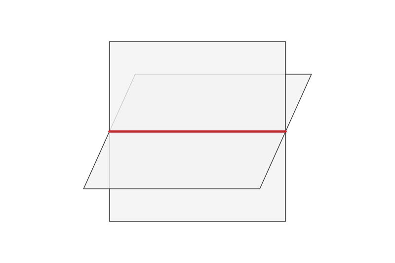 Intersection of two planes in 3D space